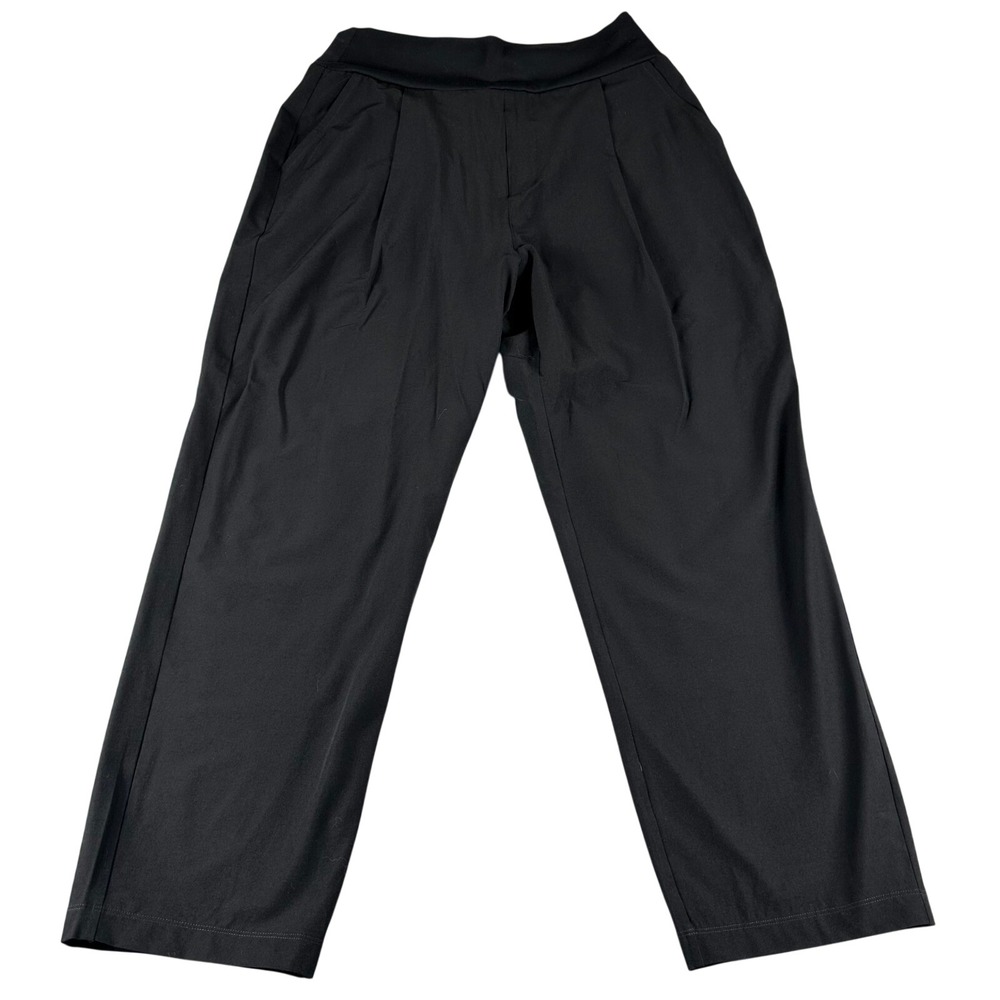 Cabi Wide Leg Pants Trousers Women L Black Pleated High Rise Professional